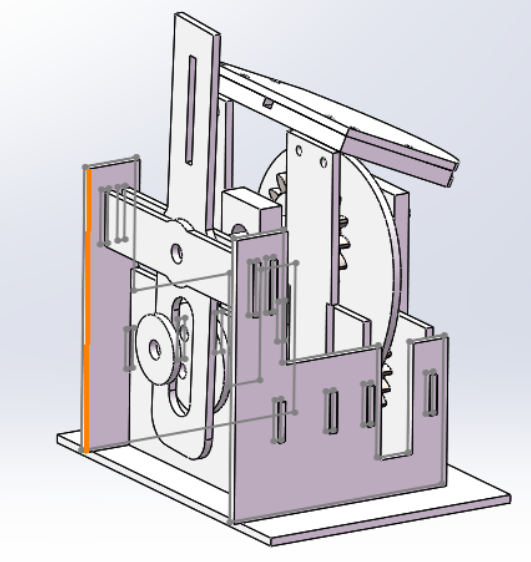 solidworks image of the mechanism